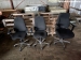 3x gebruikte kantoorstoel bureaustoel leuningstoel met wieltjes.